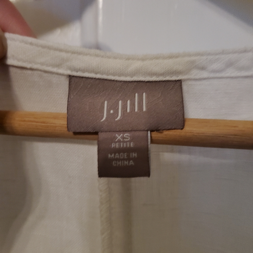 J. Jill White Linen, tank a-line dress, XS Petite - Picture 4 of 4